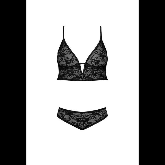 Underwired Bralette and Panty Set – S/M – Black