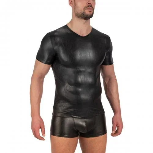 »V-Neck Tee« T-Shirt M2270 von Manstore | Lederlook