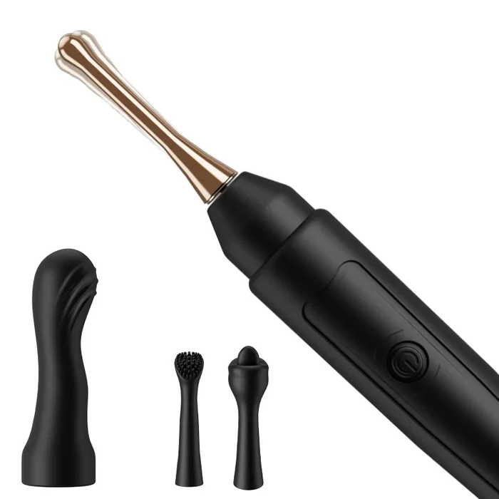 Verbesserter 4-in-1-Orgasmusstift mit 3 austauschbaren Zubehörteilen