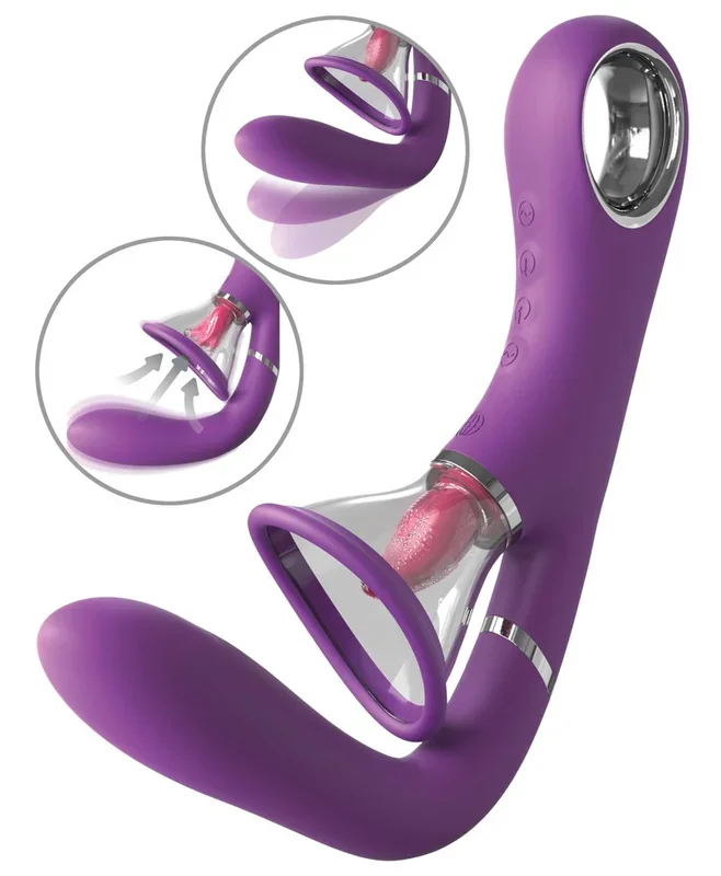 Vibrator „Her Ultimate Pleasure Pro“ mit 2 Klitoris-Saugschalen Fantasy For Her