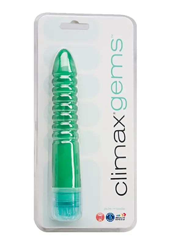 Vibrator mit Rillen jadegrün