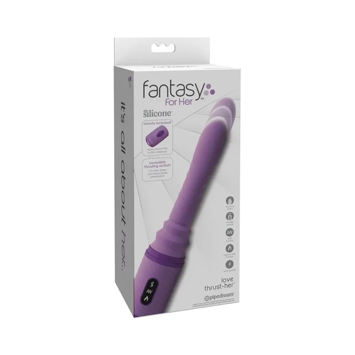 Vibrator mit Stoßfunktion & Heizfunktion & Fernbedienung – Lila