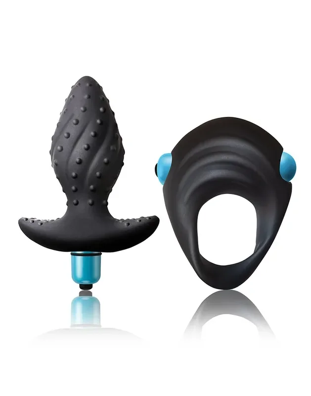 Vibrierende Cock Ring und Butt Plug Set