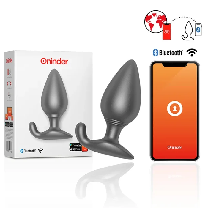 Vibrierender Analplug ONINDER – Rio, App-gesteuert, Schwarz