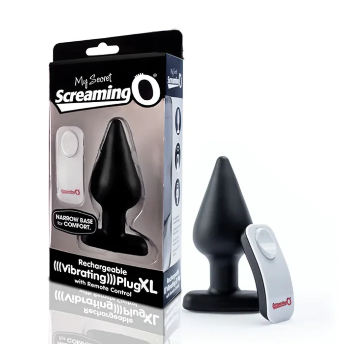 Vibrierender Analplug The Screaming O, Schwarz