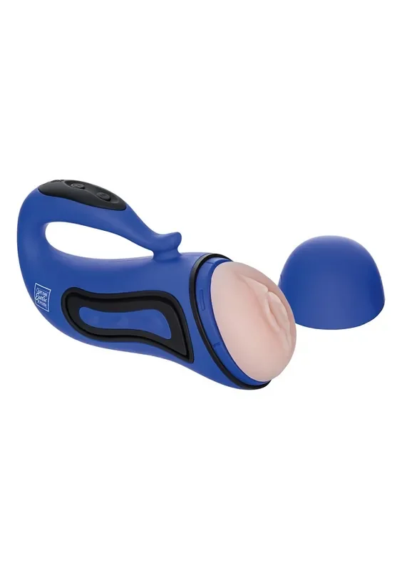 Vibro-Masturbator mit Griff und LED-Licht