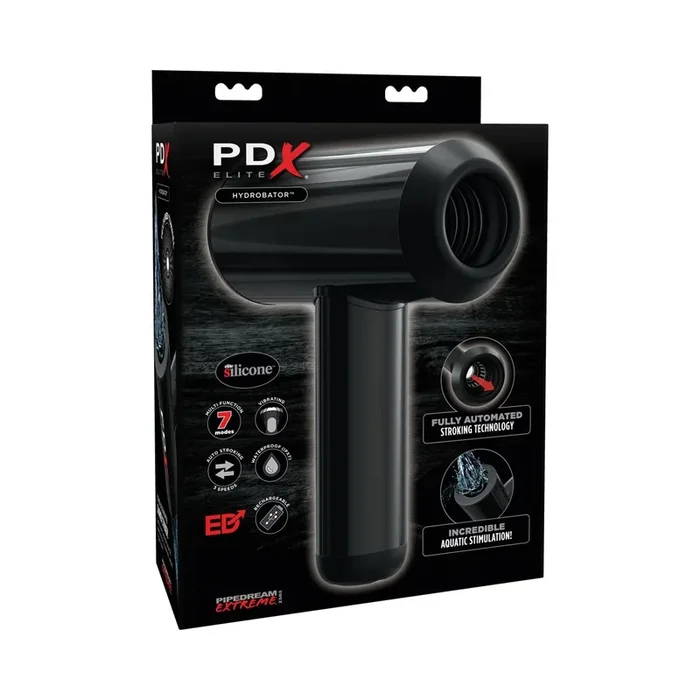 Vibro-Masturbator »PDX Elite Hydrobator« – Wasserdicht – Schwarz