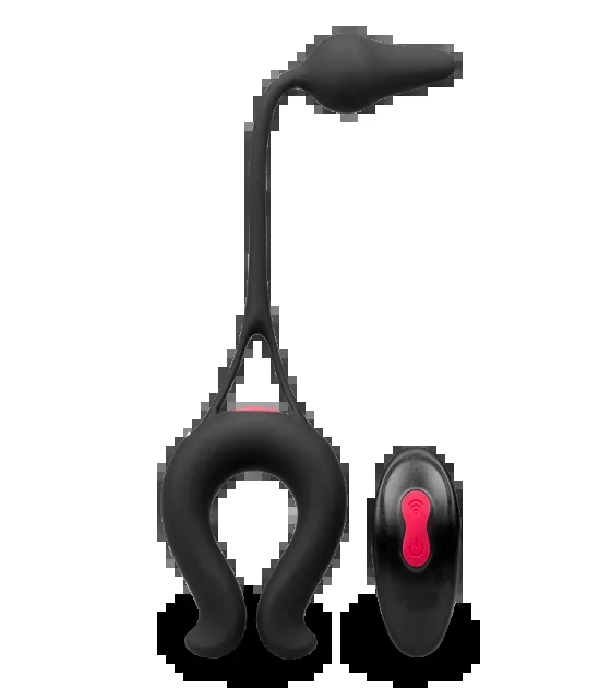 Vibro-Penisring mit Analplug Lucifer