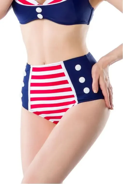 Vintage Bikinihöschen dreifarbig