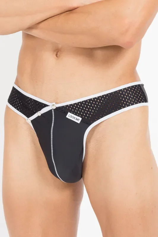 weiß/schwarzer Männer String