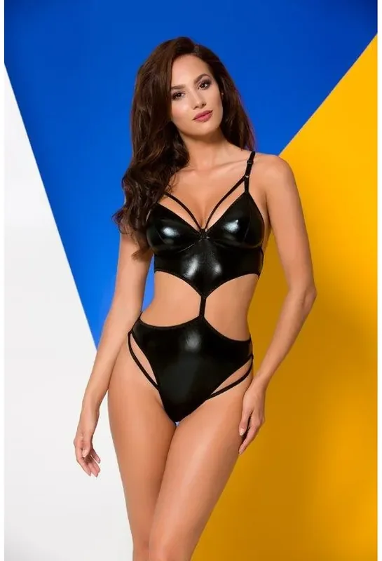 Wetlook-Body mit Cutouts an den Hüften