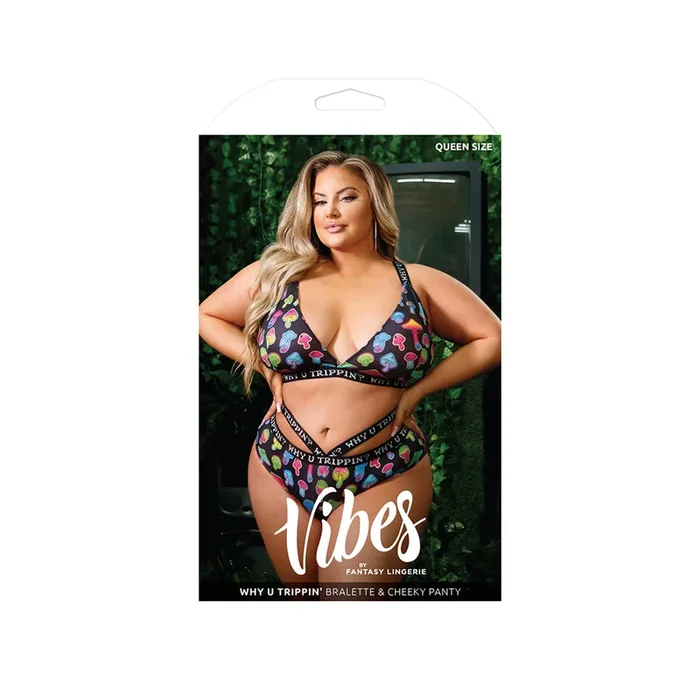 Why U Trippin‘ Bralette & Panty Queen Size