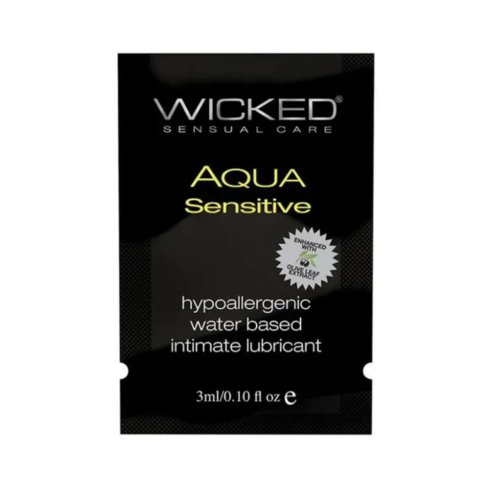 Wicked Aqua Sensitive Water Based Lubricant .1 oz