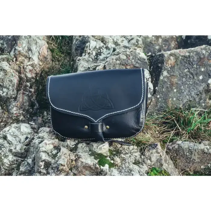 Wikinger Leder Gürteltasche mit keltischem Knoten