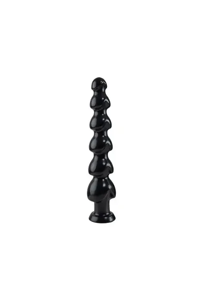 XXL Dildo mit 8 Erhebungen – schwarz