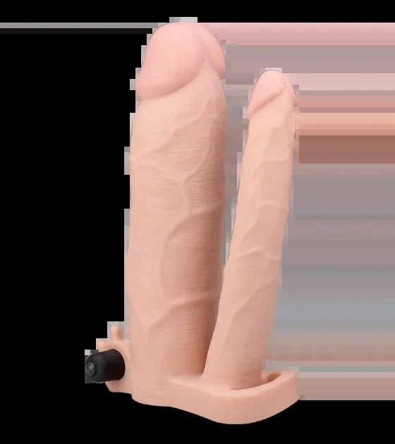 XXL-Penisverlängerung mit Dildo und Klitorisreizer