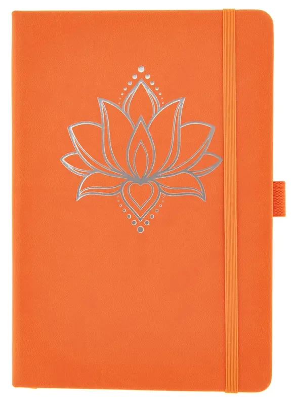 Yoga Schreibbuch Orange ‘Lotus‘
