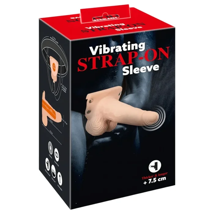 You2Toys Strap-on – hohler Vibrator zum Anschnallen (natur)