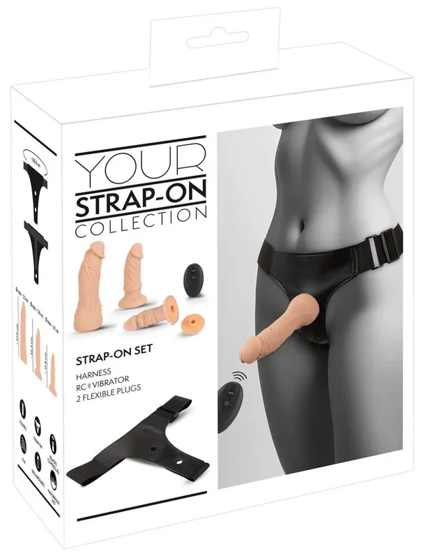 Your Strap-On Collection – Strap-on Set 4-teilig mit Vibration und Fernbedienung
