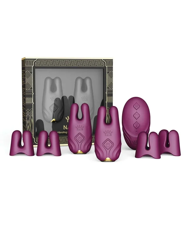 Zalo Nave Vibrating Nipple Clamps – Velvet Purple