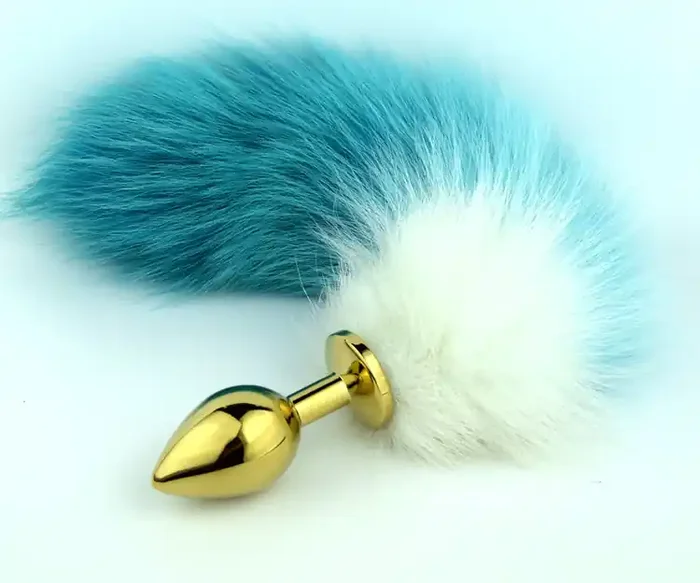 Zweifarbiger Foxtail Analplug